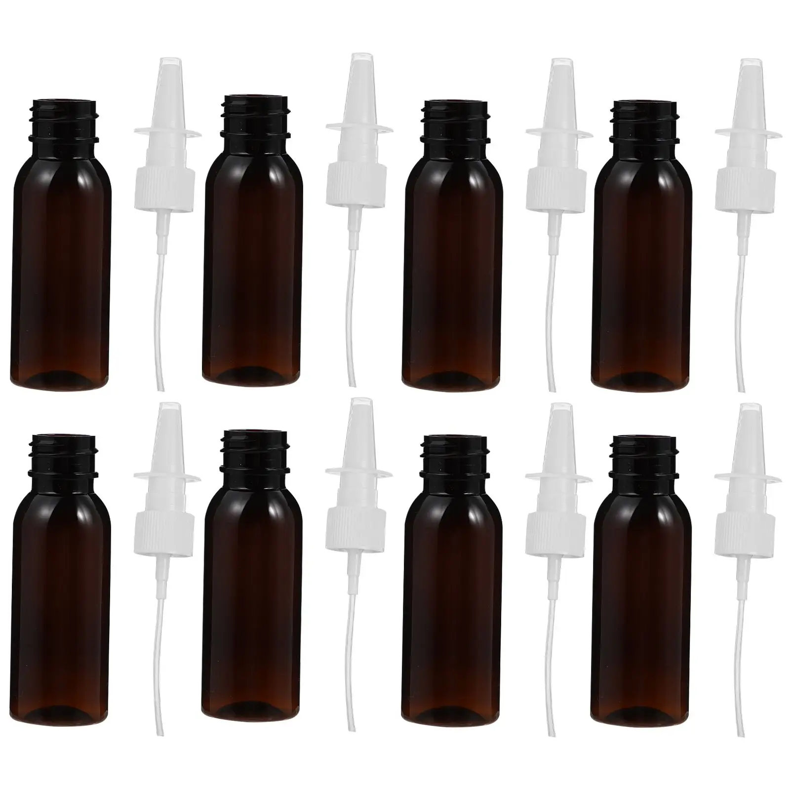 

8pcs Empty Bottles 30ml Durable Plastic Spray Travel Small Nasal Bottle Suitable for Skin Lotion Other Liquids Portable Handbag