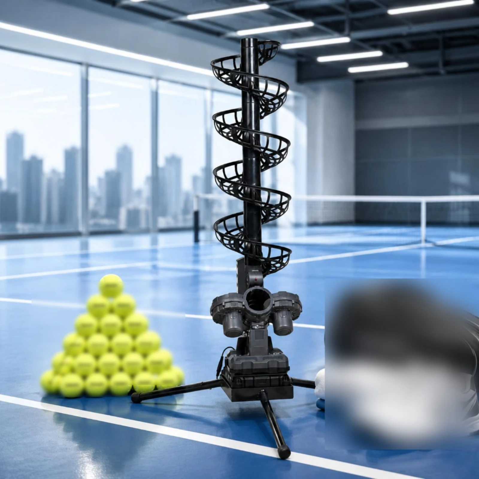 Tennis Ball Machine Tripod Base Tennis Serving Machine Automatic Ball Launcher Carrying Bag Sports Equipment Power Adapter - view 6