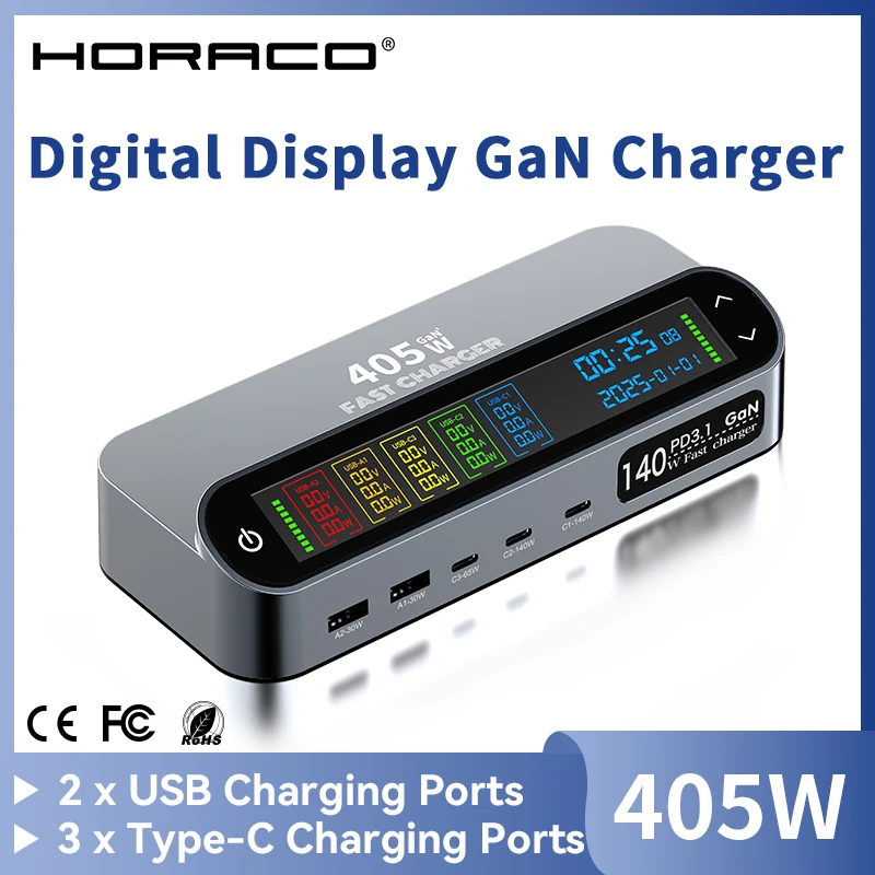 405w-gan-fast-charger-140w-pd31-pps-usb-type-c-lcd-digital-display-desktop-charging-station-for-iphone-16-15-macbook-laptops