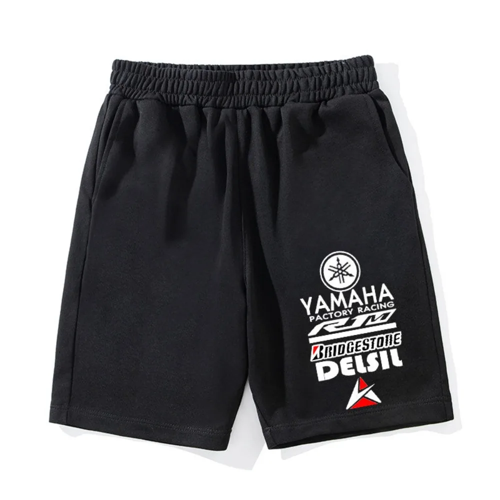 American YAMAHA Yamaha 오토바이 프린트 바지 남성용 반바지 여름 트렌드 루즈 스포츠 캐주얼 바지 코튼