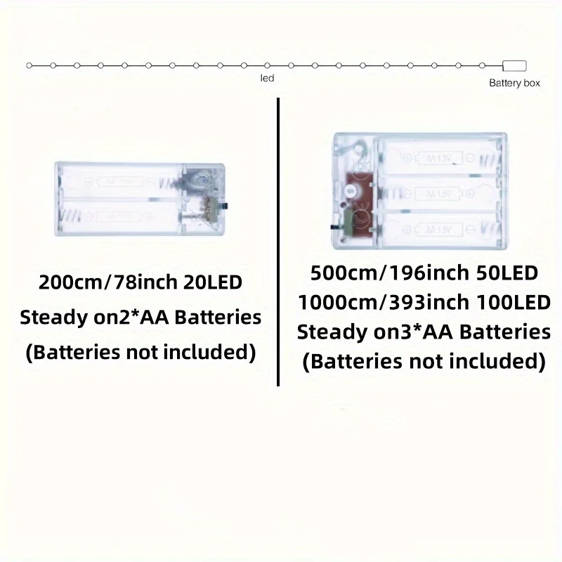 Batteriebetriebene Lichterkette mit grünen Blättern, künstliche Blattgirlande, LED-Lichterkette zum Aufhängen, Hochzeit, Weihnachtsdekoration – Detail 7