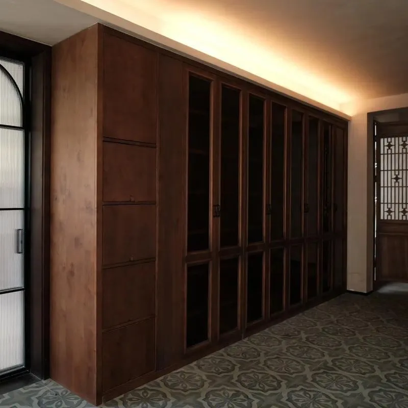 Modern Medieval Style Wooden Modular Lockers Storage Side Cabinets Eco Friendly Large Capacity Durable Home Use