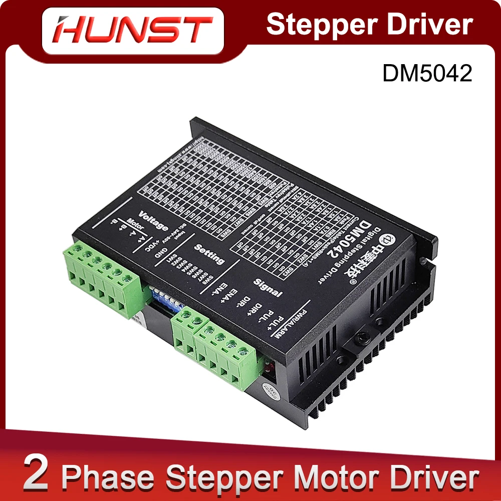 HUNST Digtal Stepping Driver DM5042 2 Phase 20-50V Max 4.2A Digital Driver For CO2 Cutting and Engraving Machine Rotating Device