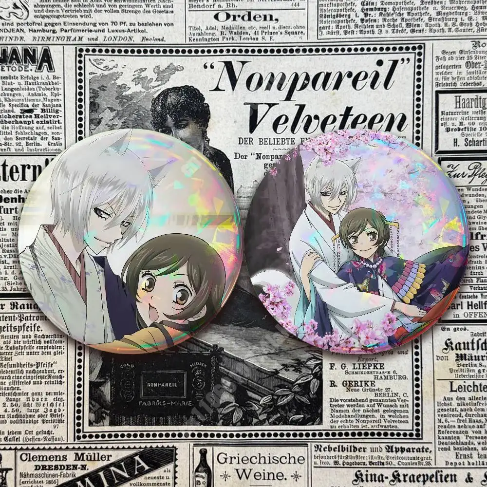 Kamisama Kiss Tomoe & Momozono Nanami Button Badge 2PC Sets for Bags & Clothes & Accessories Metal Pin Creative Gift