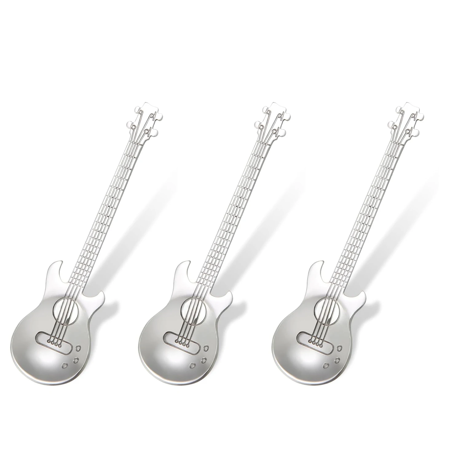 1/3pcs 304 Rvs Gitaar Lepels Koffie Theelepels Dessert Ijs Menglepels Bar Mok Lepels Keuken Servies Geschenken