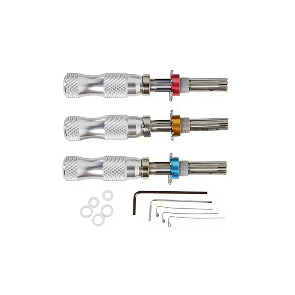 3 unids/lote juego de herramientas de bloqueo Tubular avanzado de 7 pines para herramienta de candado selección Tubular cruzada pic-ik Tubular de acero inoxidable