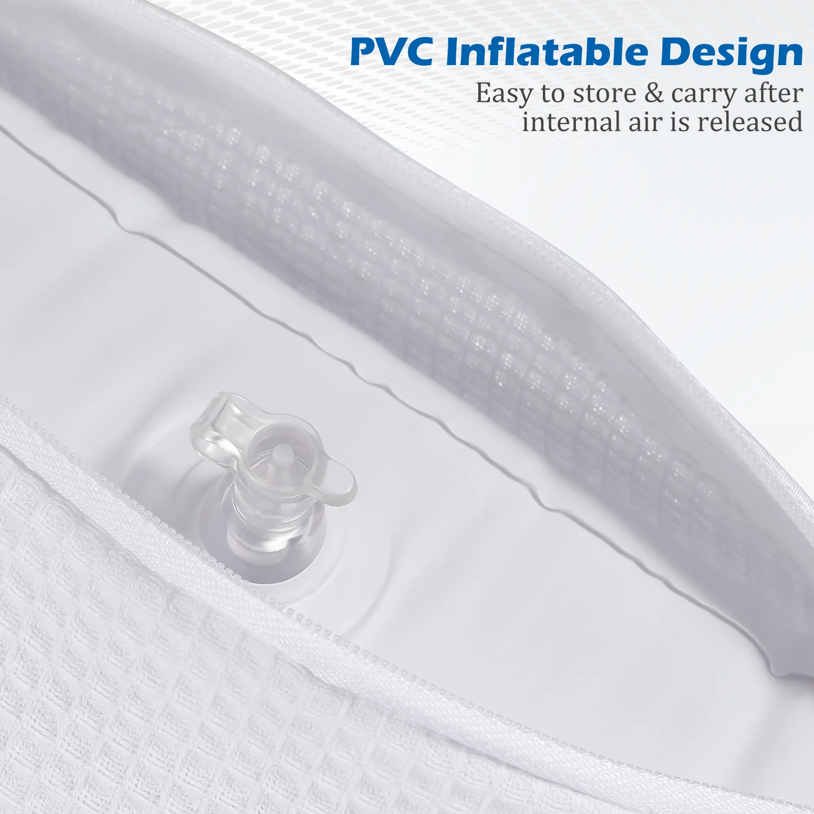 Massage Bathing Pillows Air Bags Soft Comfort Pvc Inflated Spa Headrest Cushion Bathroom Bathtub Pillows Suction Cups Anti Slip