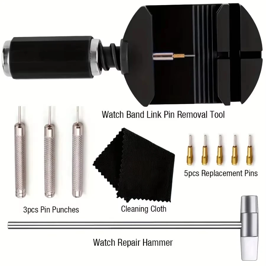 Watch Link Removal Tool Kit Strap Chain Pin Remover Band Adjustment Repair Tool for Watch Strap Chain Pin Adjustment