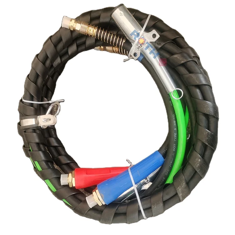 

Truck Brake System 3 IN 1 15FT BRAKE HOSE For Truck Trailer