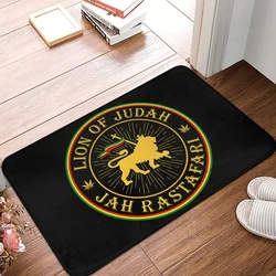 Alfombra antideslizante para cocina, Felpudo de franela para puerta de entrada, decoración de suelo, ja Rastafari Rasta Lion Of Judá