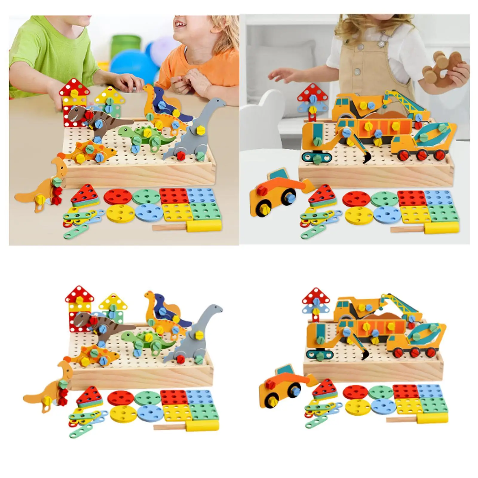 สกรูของเล่นเด็กเล่นชุดเครื่องมือพัฒนาการก่อสร้างของเล่นการเรียนรู้ปริศนาของเล่นไขควง DIY อาคารของเล่นสําหรับเด็ก