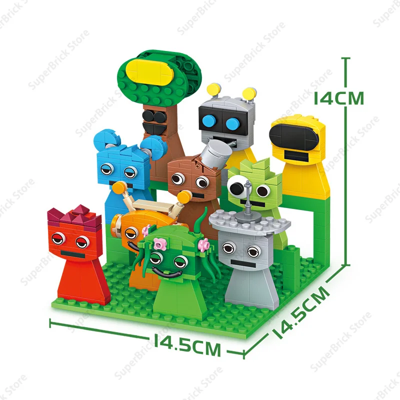Hot Sprunki Building Blocks Toys Sets Classic Game Cartoon Doll 18 Figures Model Bricks Children\'s toys Holiday Birthday Gifts