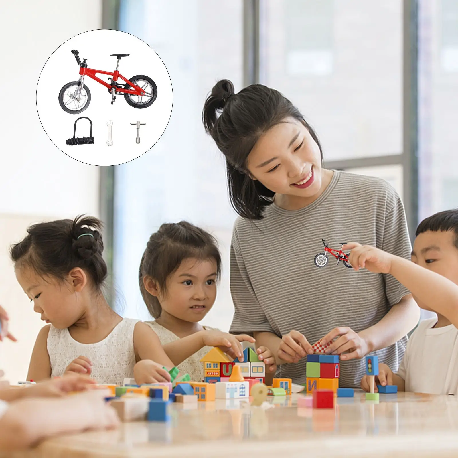Giocattolo per bici da mini bici MTB modello di bicicletta in lega da dito