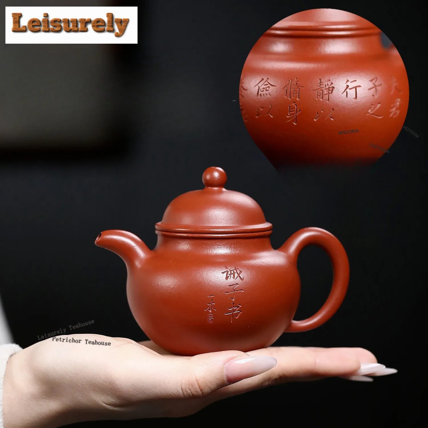 

220ml Boutique Yixing Purple Clay Teapots Handmade Duo Ball Pot Raw Ore Zhu Mud Kettle With Strainer Zisha Tea Set Tableware
