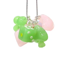2pcs Cute Mini Dice Poker Charm Glass Pendant Ornaments for Diy Women Jewelry Making Accessories or New Year Xmas Party Trinkets