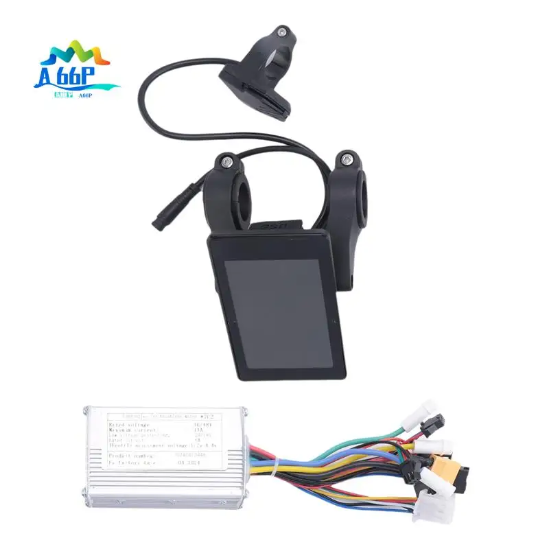 

A66P-M6T ЖК-дисплей для электрического велосипеда + 36 В 350 Вт синусоидальный контроллер цветной экран универсальный для аксессуаров для электронного велосипеда E Scooter (