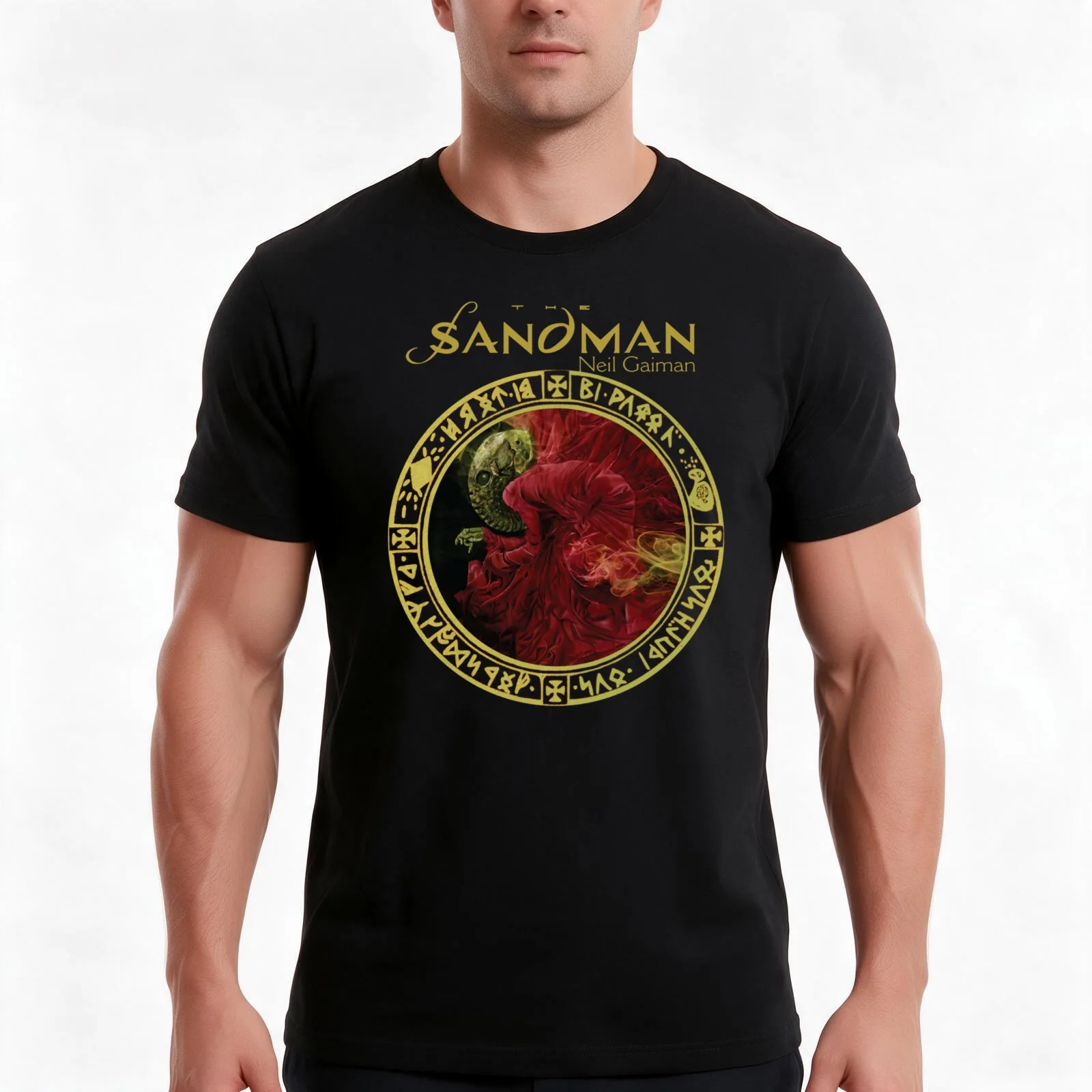 Sandman Neil Gaiman T-Shirt Summer Casual Cotton Tee Oversized Streetwear Tops Vintage Graphic Print Loose Fit Short Sleeve