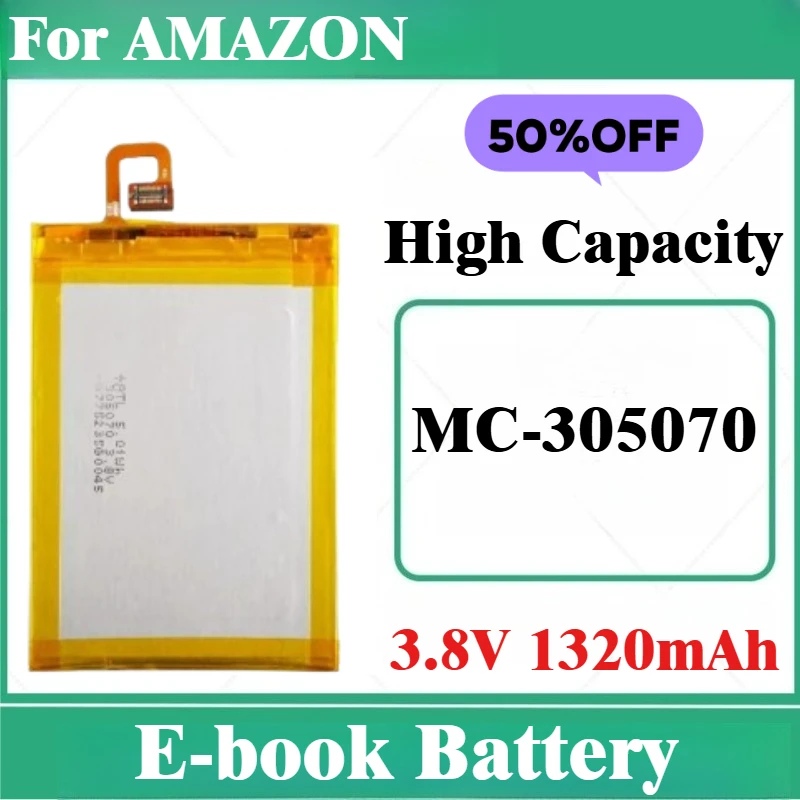 

E-book Battery 3.8V 1320mAh MC-305070 For AMAZON Kindle Voyage S13-R2 58-00005 S13-R2-A NM460GZ Brand New High Capacity