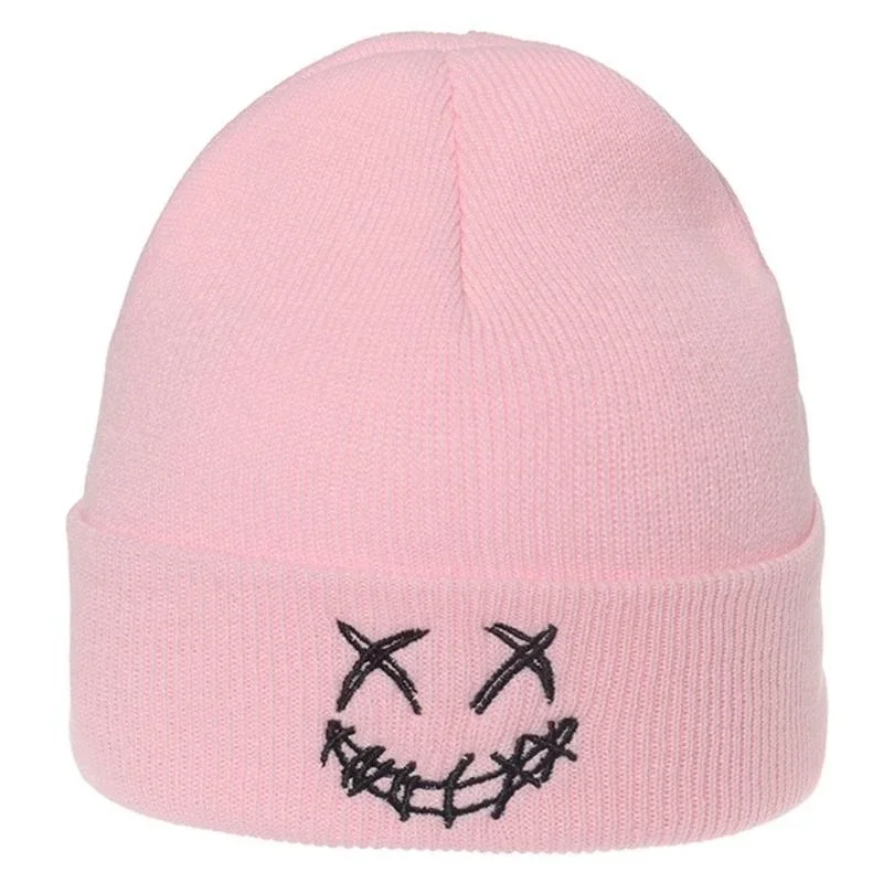 Elastic Knitted Hat Baby Winter Warm Cap Skin-friendly Embroidered Cap