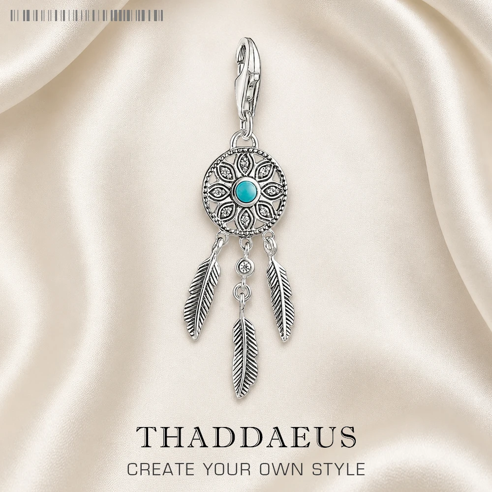 Maori Capteur De RêVes Pendentif Balancent Breloque Vente Chaude Europe Mode Ethnique Cadeau 925 En Argent Sterling Pur Pour Les Femmes Hommes-image