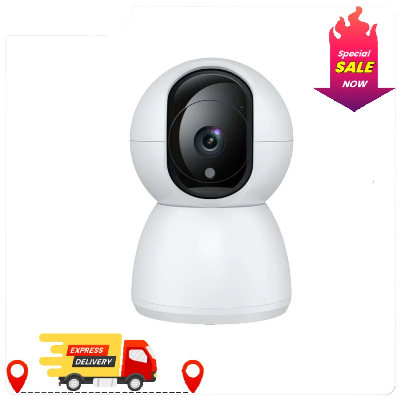 wifi対応屋内ptz監視カメラ360度-°-パノラマ回転ネットワークカメラ-双方向音声-ナイトビジョン機能