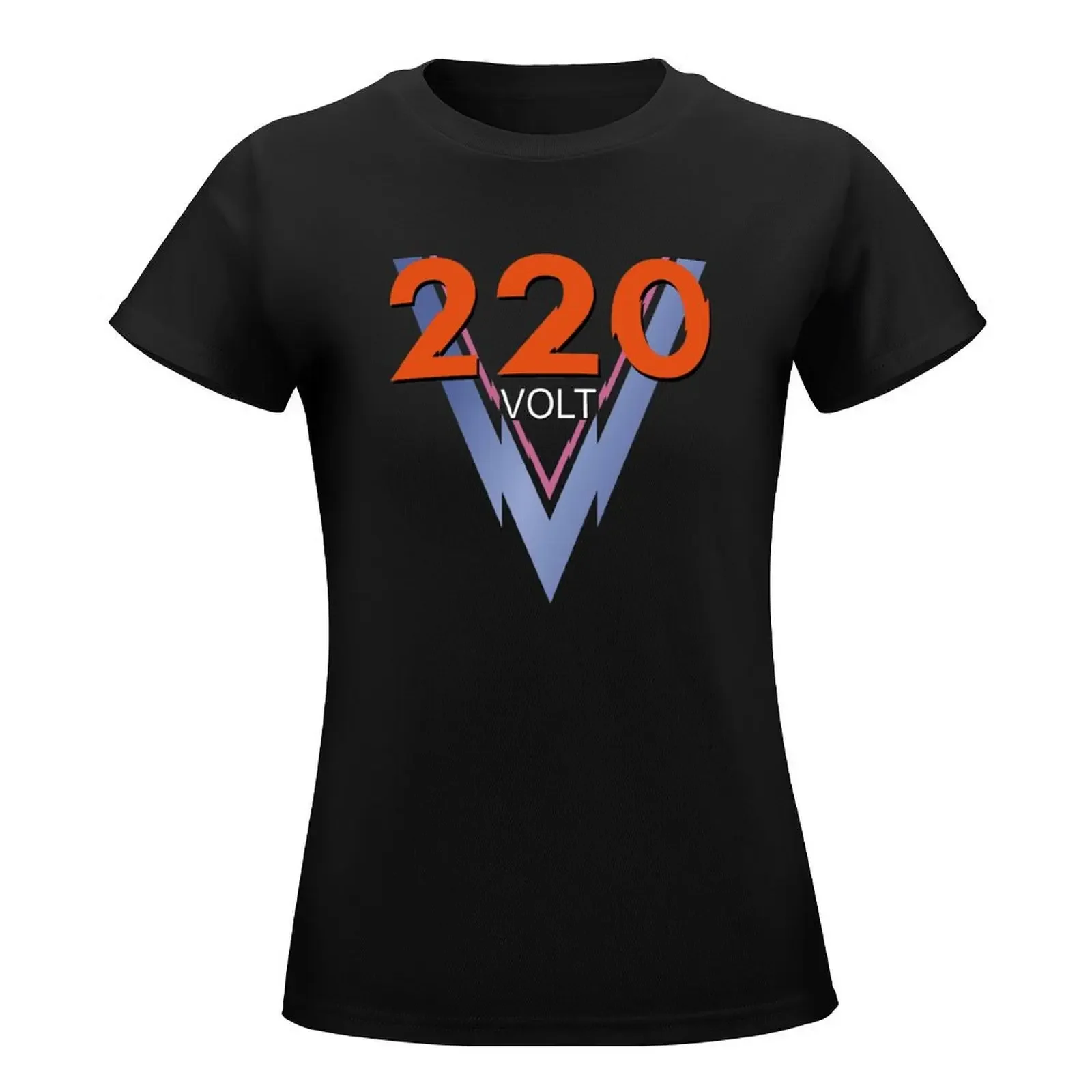 220 Volt T-Shirt female summer clothes cute clothes cropped t shirts for Women