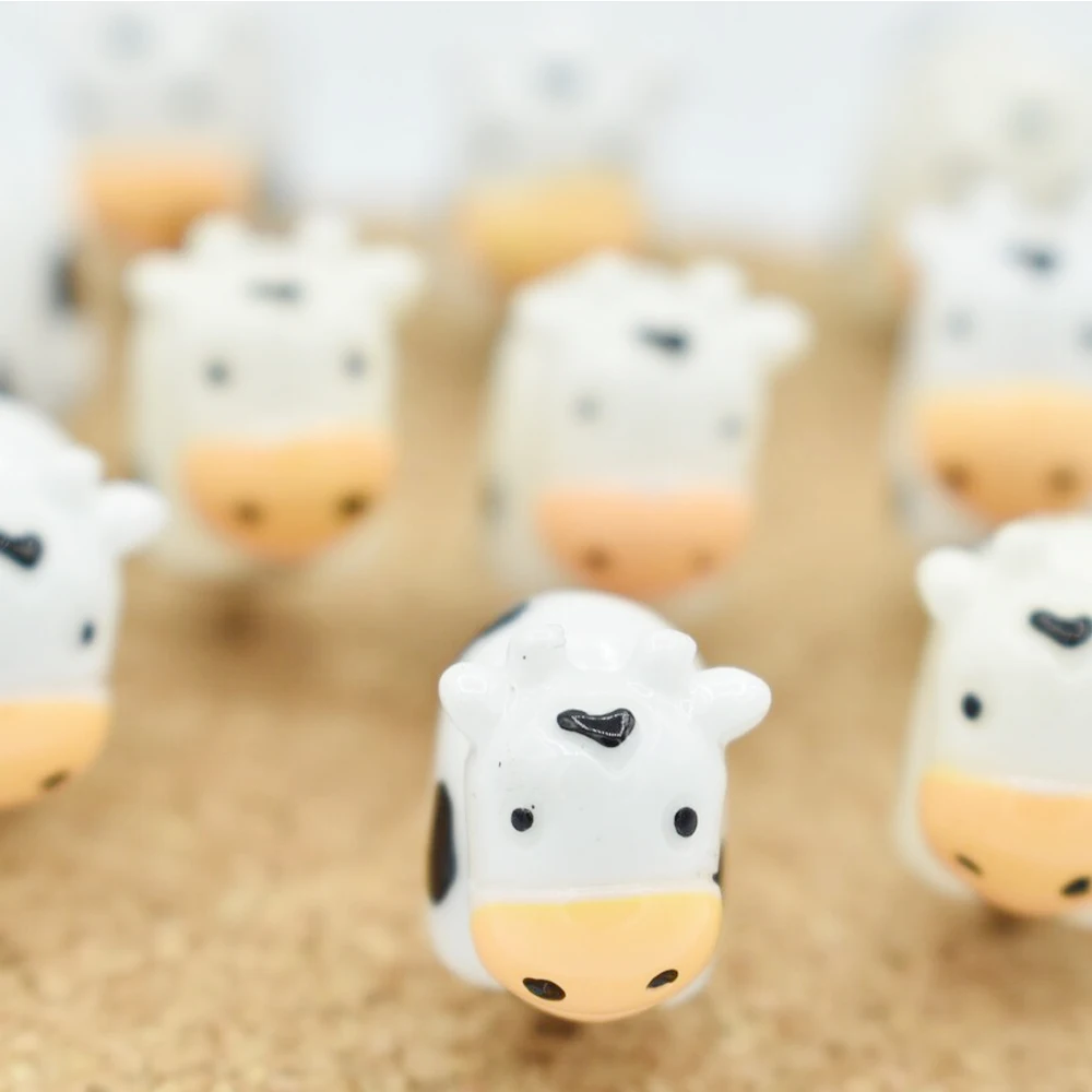 10/20pcs Cute Cow Pushpins Decorative Push Pins Memo Board Accessory Home Office Wall Decoration Cow Lovers Gift