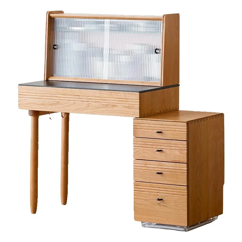 

Dresser, cherry wood solid wood slate, bucket cabinet, bedside table, makeup table, bedroom makeup table