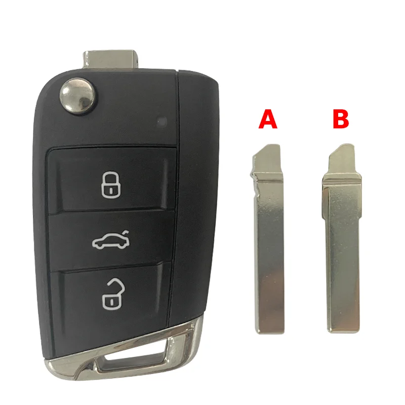 Aftermarket Flip Key Fob para Volkswagen, controle remoto, Golf, Touran, POLO, ETC, 3B, 5G0, 959, 752, chip BA 88, CN001068