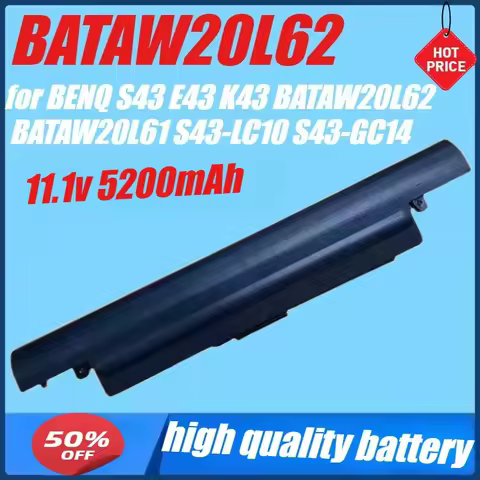 11.1V 5200mAh Laptop Battery for BENQ S43-GC14 S43 E43 K43 S43-LC10 BATAW20L62 BATAW20L61 Notebook