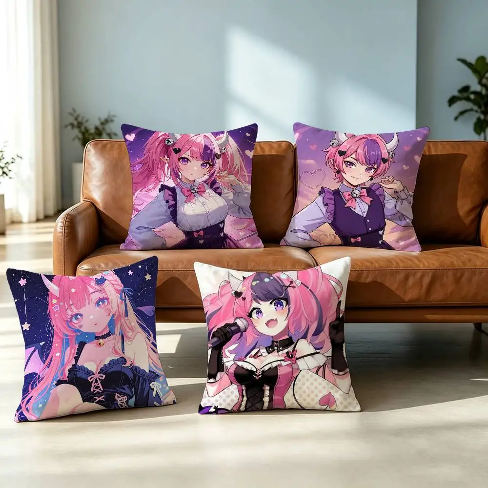 VTuber I-Ironmouse-S Pillow Case Square Double-Sided Sofa Cushion Cover Bedroom Bedside Pillow Gift