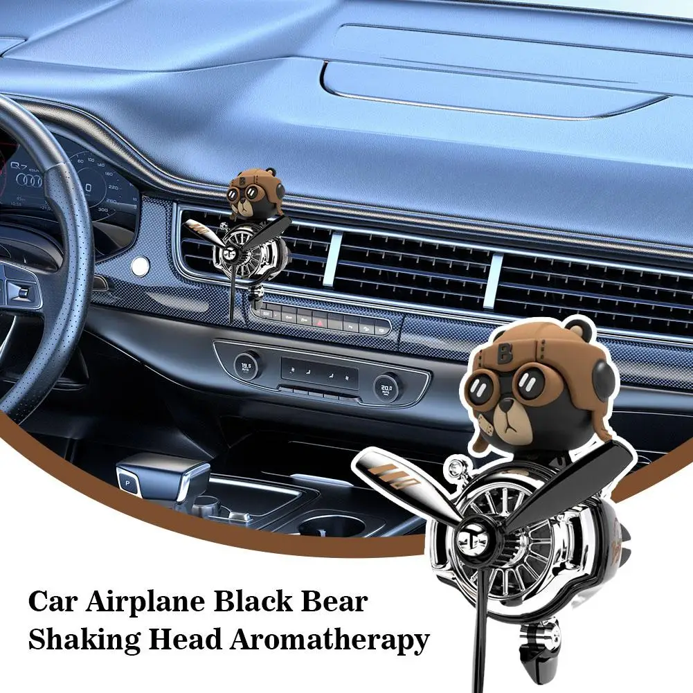 

New Shake Head Little Bear Pilot Car Air Freshener Perfume Clip Auto Ornament Car Perfume Fresheners Air Interior Accessori S8I0