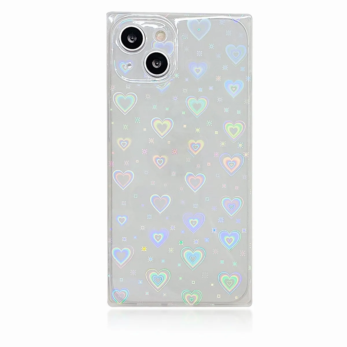 Heart Shaped Phone Case For Women Glitter Cover Compatible With Iphone 13 Shockproof Tpu Mobile Phone Protector view 2