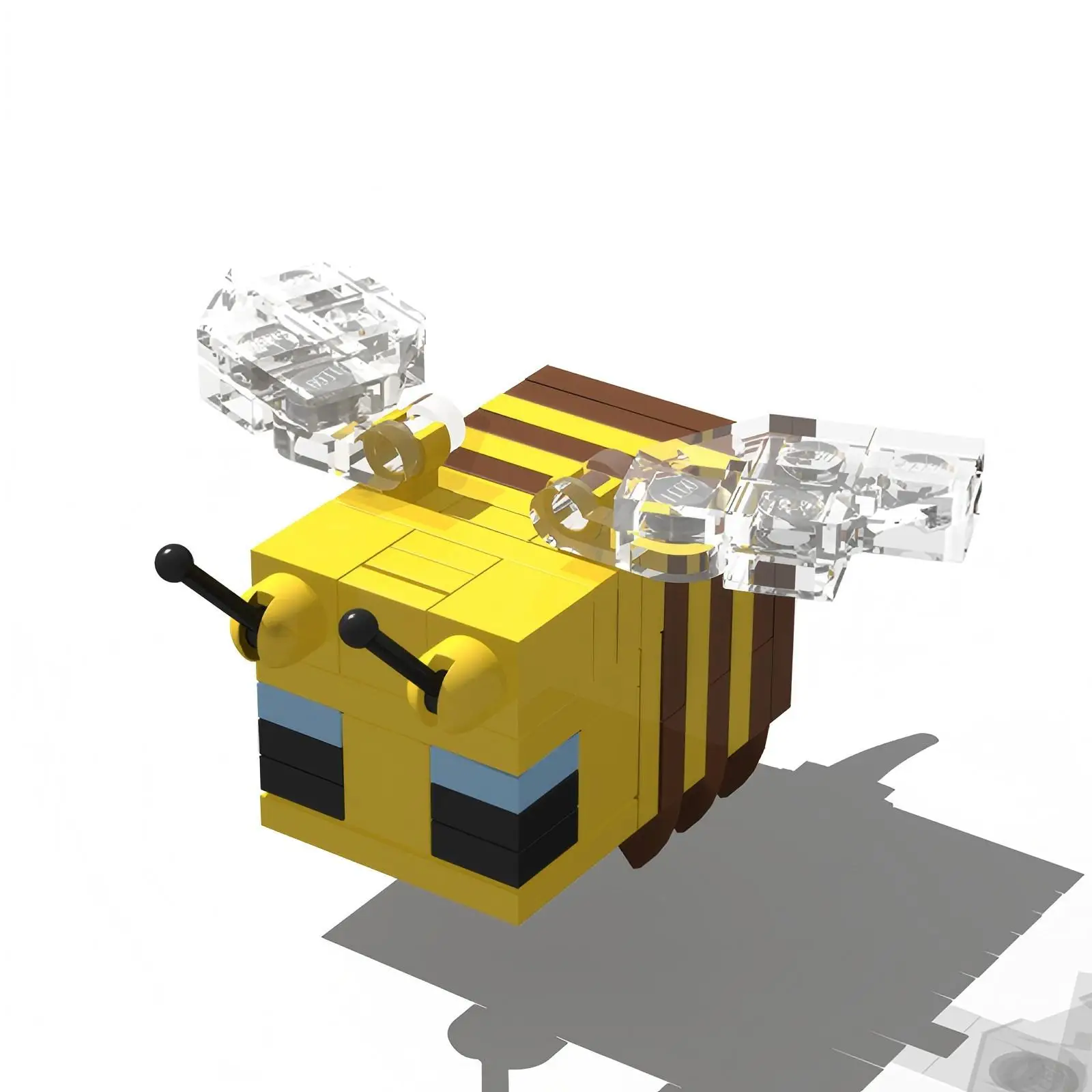 MOC 蜂白ブルアイズビルディングブロックブリックヘッドズコレクション教育 DIY キッズモデル動物レンガのおもちゃ子供の誕生日ギフト