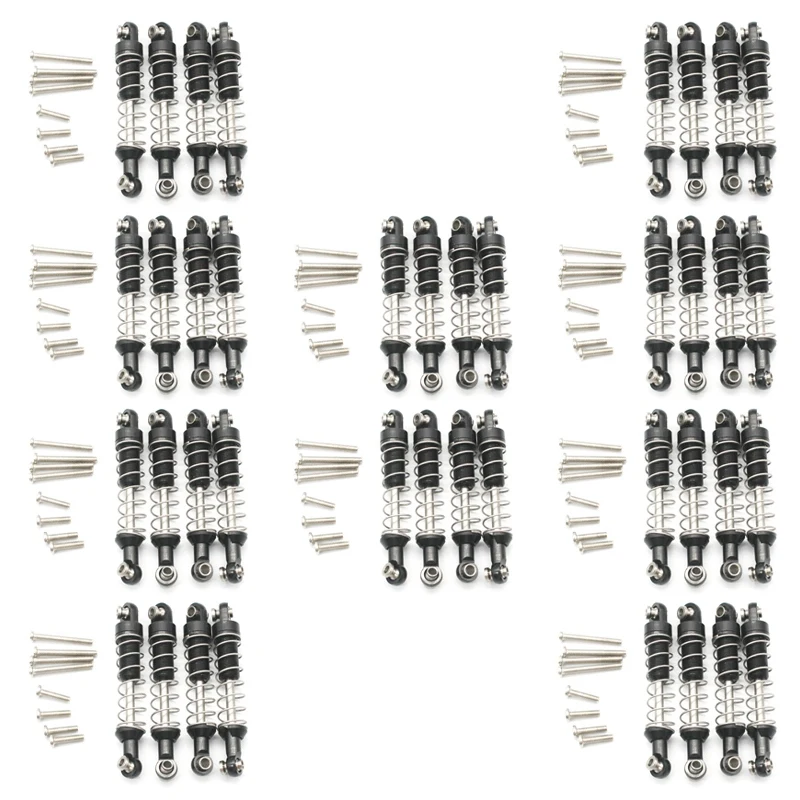 

X18A-40 Pcs Metal Shock Absorber Damper For WPL C14 C24 C34 MN D90 D91 D96 D99 D99S MN90 MN99S RC Car Upgrade Parts,Black