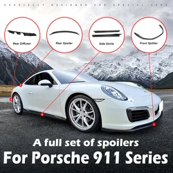 Body Kits Carbon Fiber Bumper Front Lip Spoiler Side Skirts rear diffuser Splitter For Porsche carrera 911 991.2 2016-2018