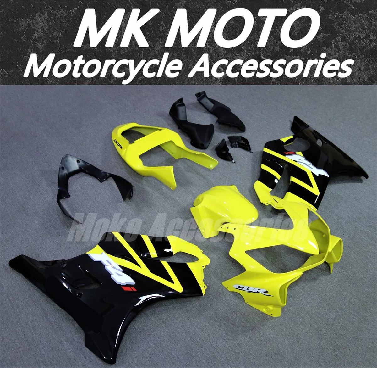 Motorcycle Fairings Kit Fit For Cbr600f F4i 2001 2002 2003 Bodywork Set High Quality Abs Injection Black Yellow