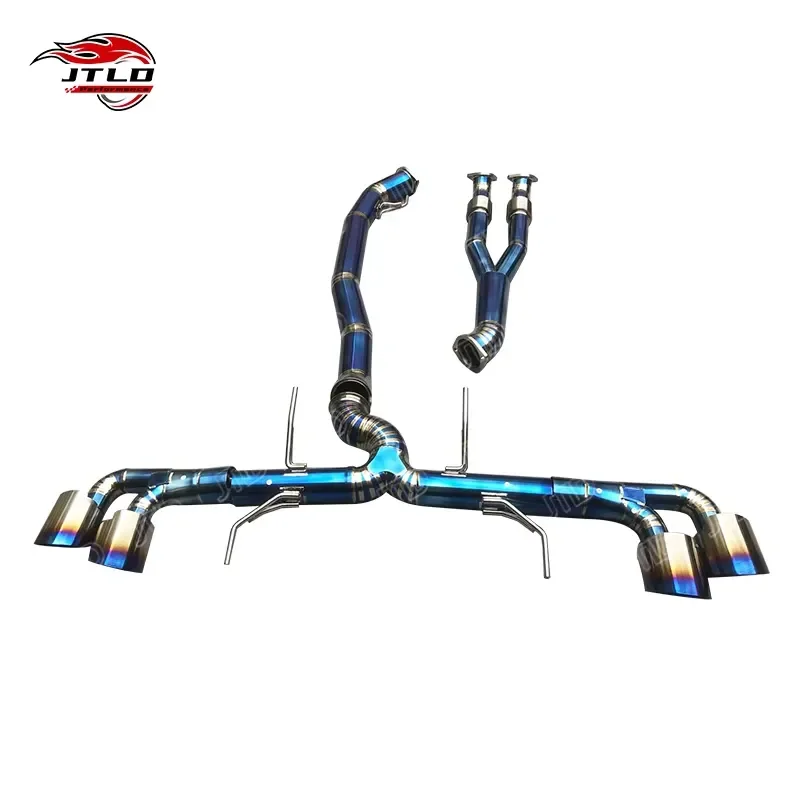 Titanium Catback Exhaust System for Nissan GT-R R35 GTR35 Without Muffler Valves Straight Pipe Kit