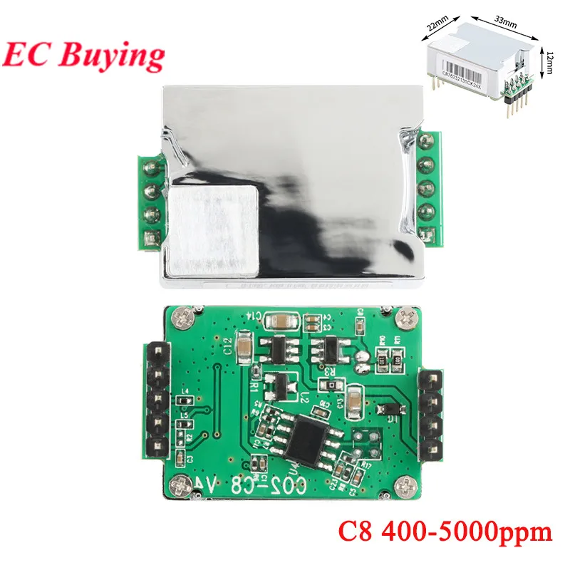 C8D SC8 C8 NDIR Infrared IR CO2 Carbon Dioxide Sensor High Precision Gas Concentration Detection Module 400-5000PPM 0-5000PPM