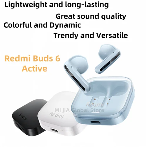 Nuevo Xiaomi Redmi Buds 6 Active TWS auriculares Bluetooth 30h batería de larga duración 5 modos de sintonización BT 5,4 auriculares inalámbricos