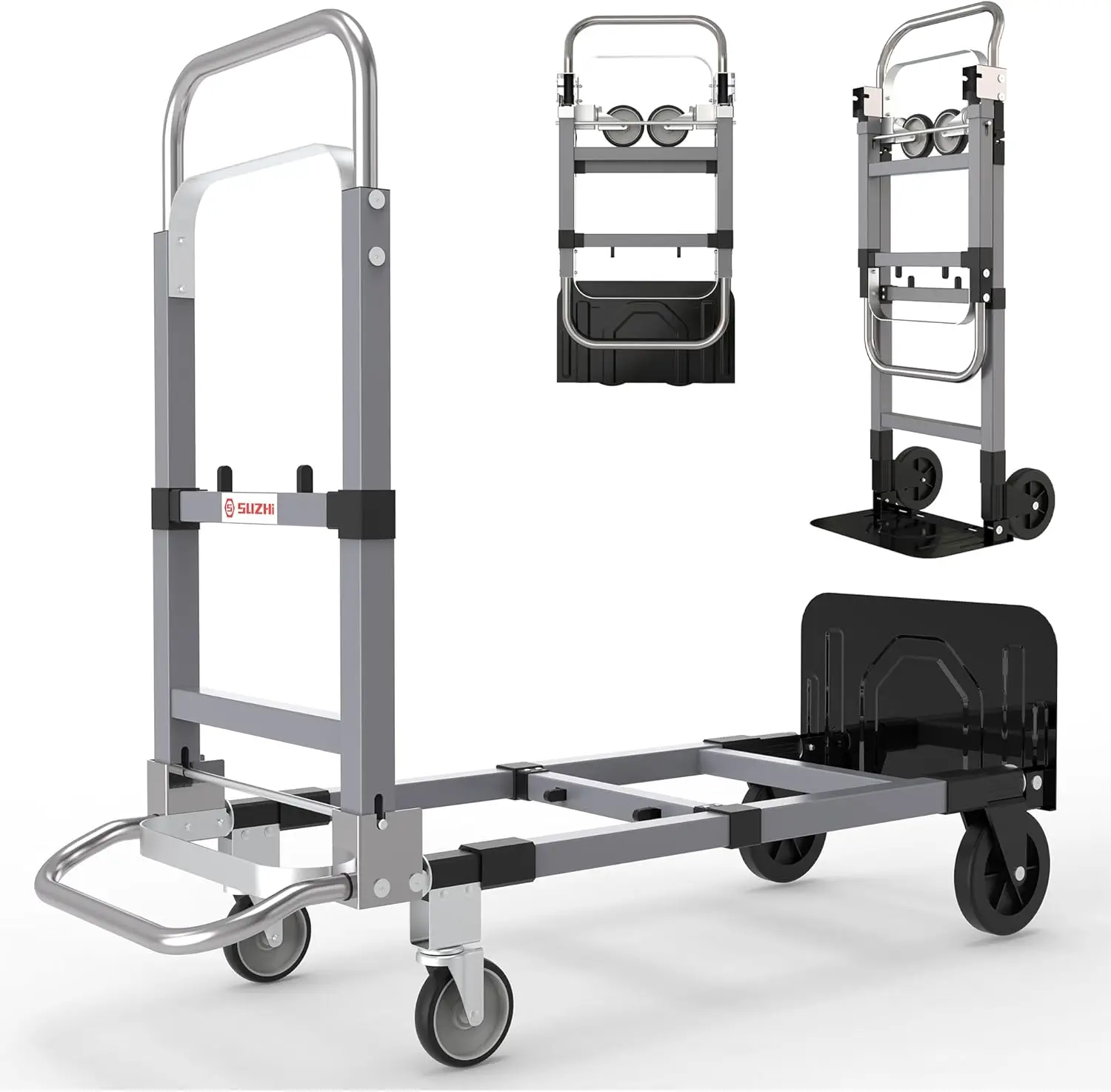 Hand Truck Dolly Cart,Folding Hand Cart with Wheels for Moving Luggages, Boxes, Large Cartons, 500 Lbs Load Capacity, Just Impro