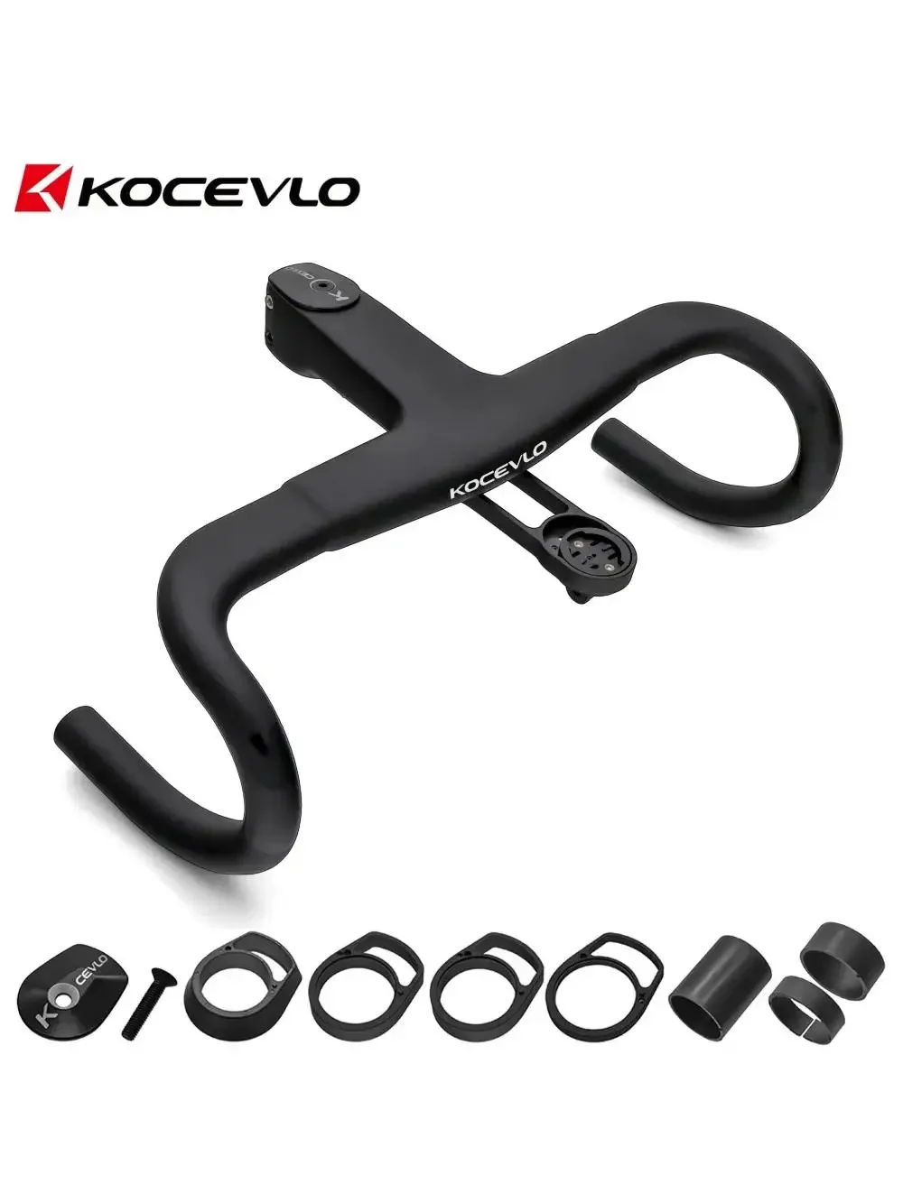 KOCEVLO H11 Carbon-Rennrad-Lenker mit Vorbau 28,6/31,8mm Integrierter Lenker OD2 Rennradlenker 370/390/400/420MM