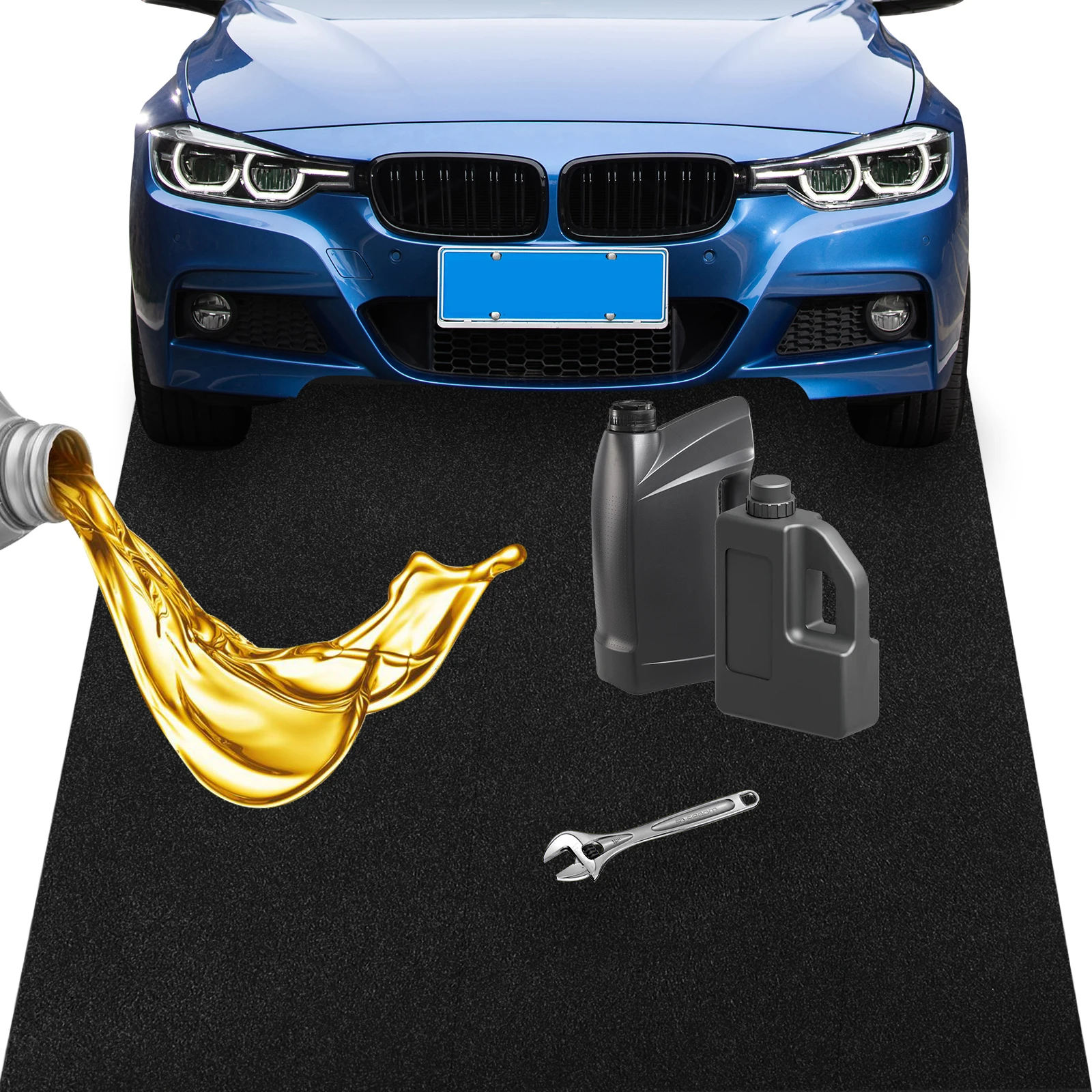 Tapis de déversement d'huile 280x110CM, tapis d'entretien de voiture, protection étanche, tapis de Garage, tapis d'absorption des fuites d'huile de voiture, tampon de réparation automobile
