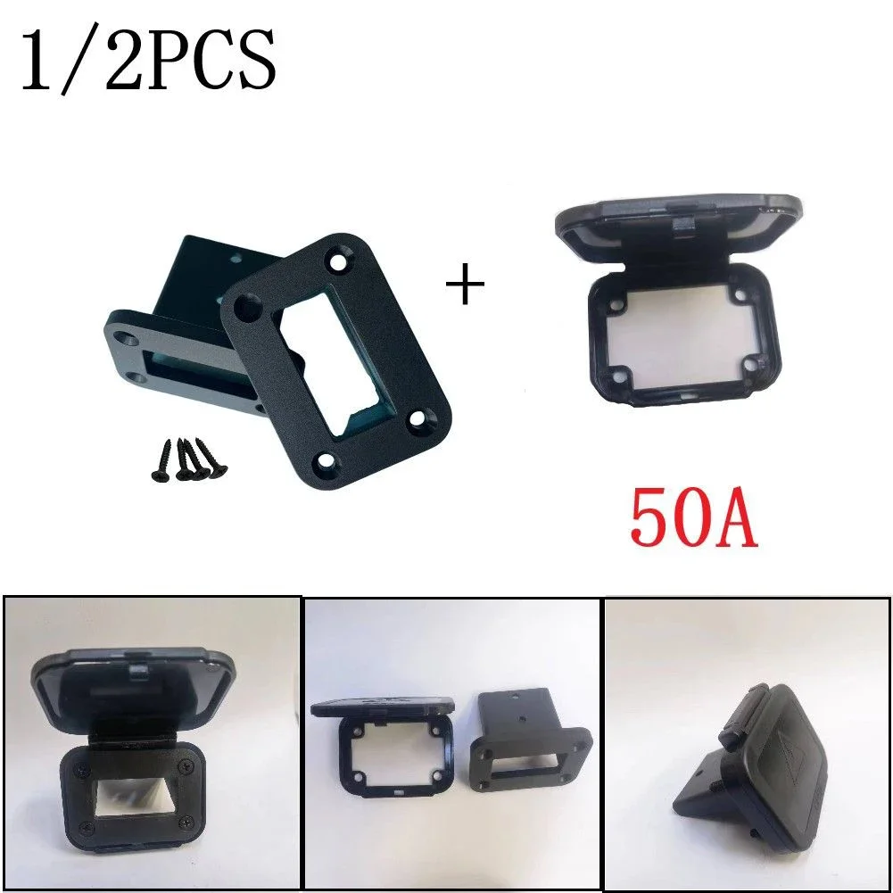 Plug Connector Panel Cover 50A For Anderson Plug Connector Kit Flush Mount Bracket Panel Cover For Caravan Camper Boat Truck