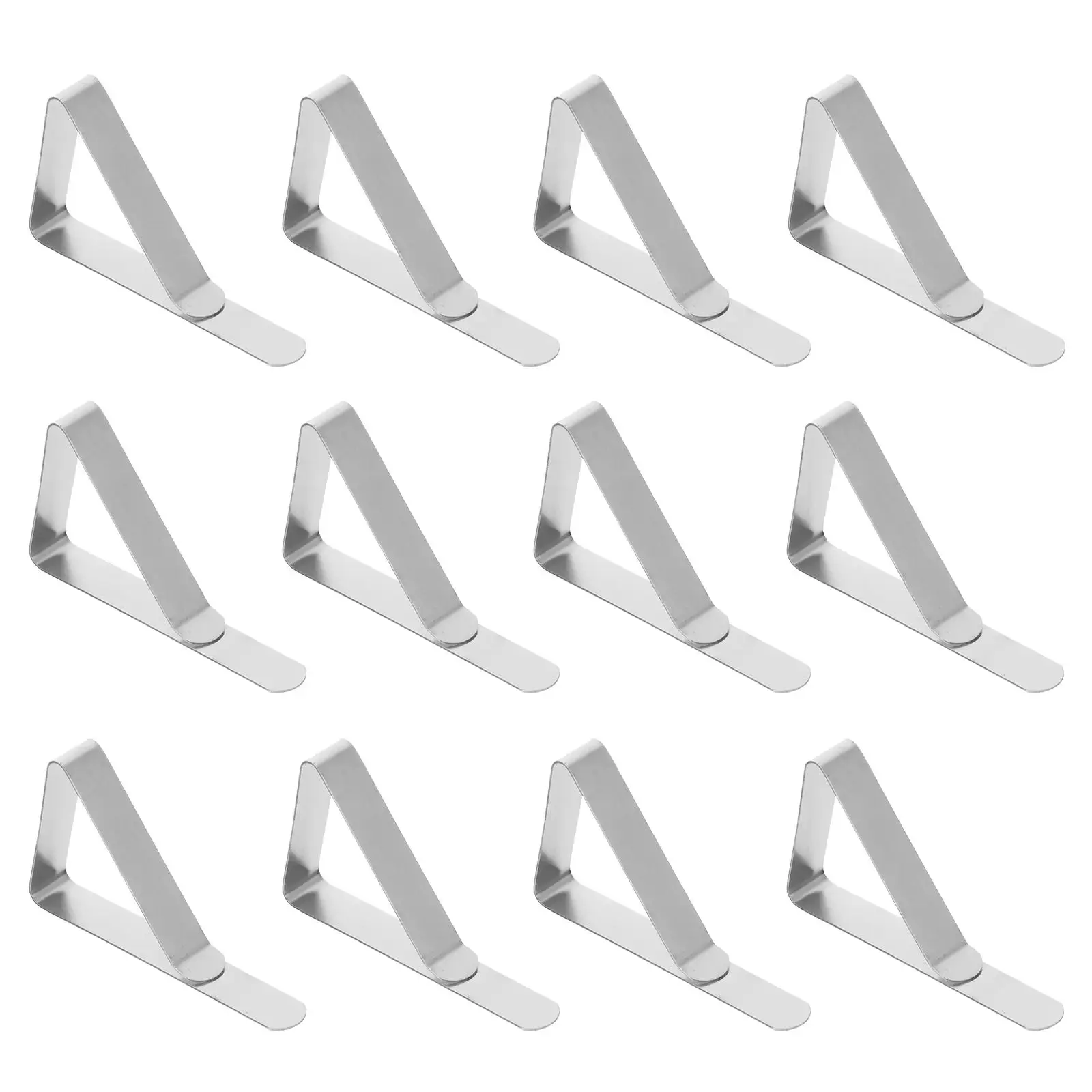 

12 Pcs Stainless Steel Tablecloth Clips Lightweight Reusable Table Cover Holders Clamp Skirt Fixing Accessories