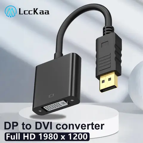 DP-DVI 케이블 어댑터 HD 1080P DisplayPort 남성-DVI 여성 DP-DVI 변환기 케이블 (PC 노트북 HDTV 모니터 프로젝터 용)