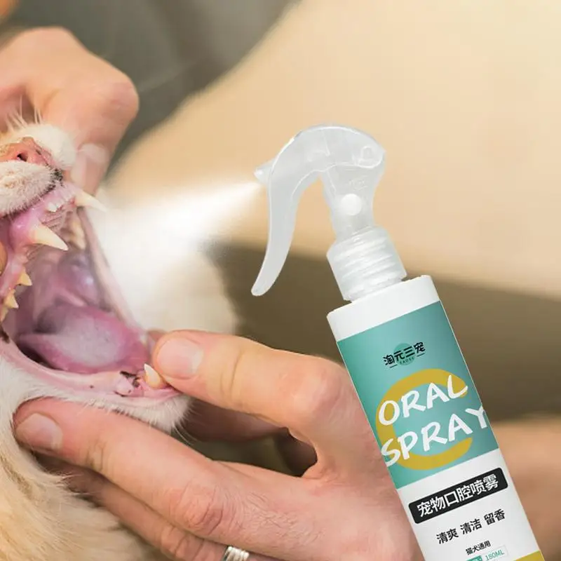 Spray bucal para Gato, 180ml, Spray de limpieza Oral para Gato, eliminación de olores para mascotas, Spray para aliento Oral para perros grandes, medianos y pequeños