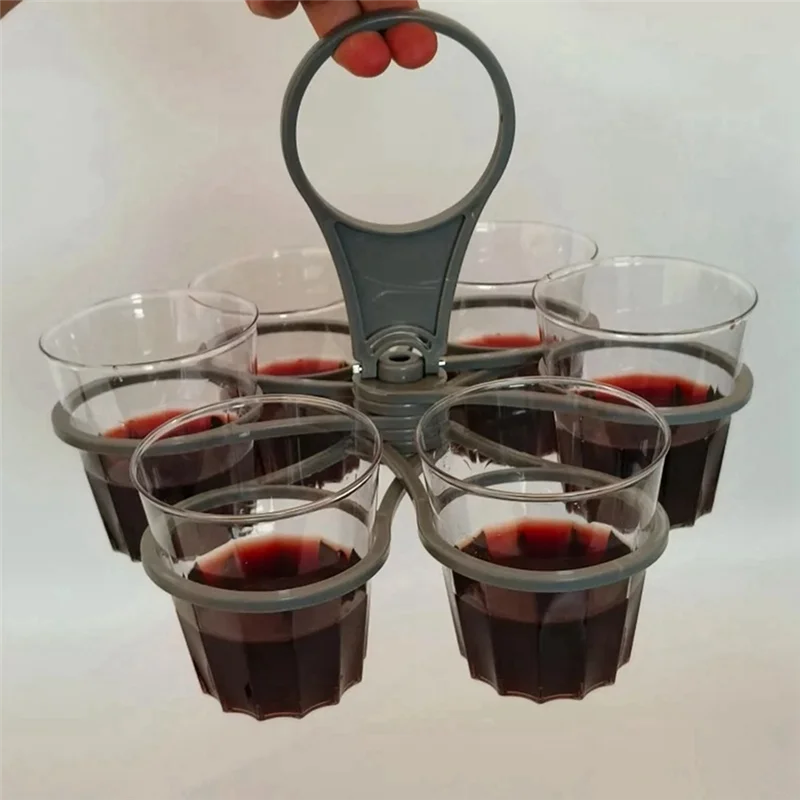 

AA14 Новый 2 шт. складной вращающийся портативный стеклянный стакан для кофе, пластиковый портативный держатель для чашек, 6 палочек, подъемник для чашек.