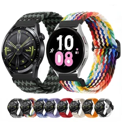 Correia de nylon trançada para Samsung Watch, pulseira de tecido, Amazfit GTR, Stratos, Active 2, Huawei, GT, 5, 4, 3, 22mm, 20mm