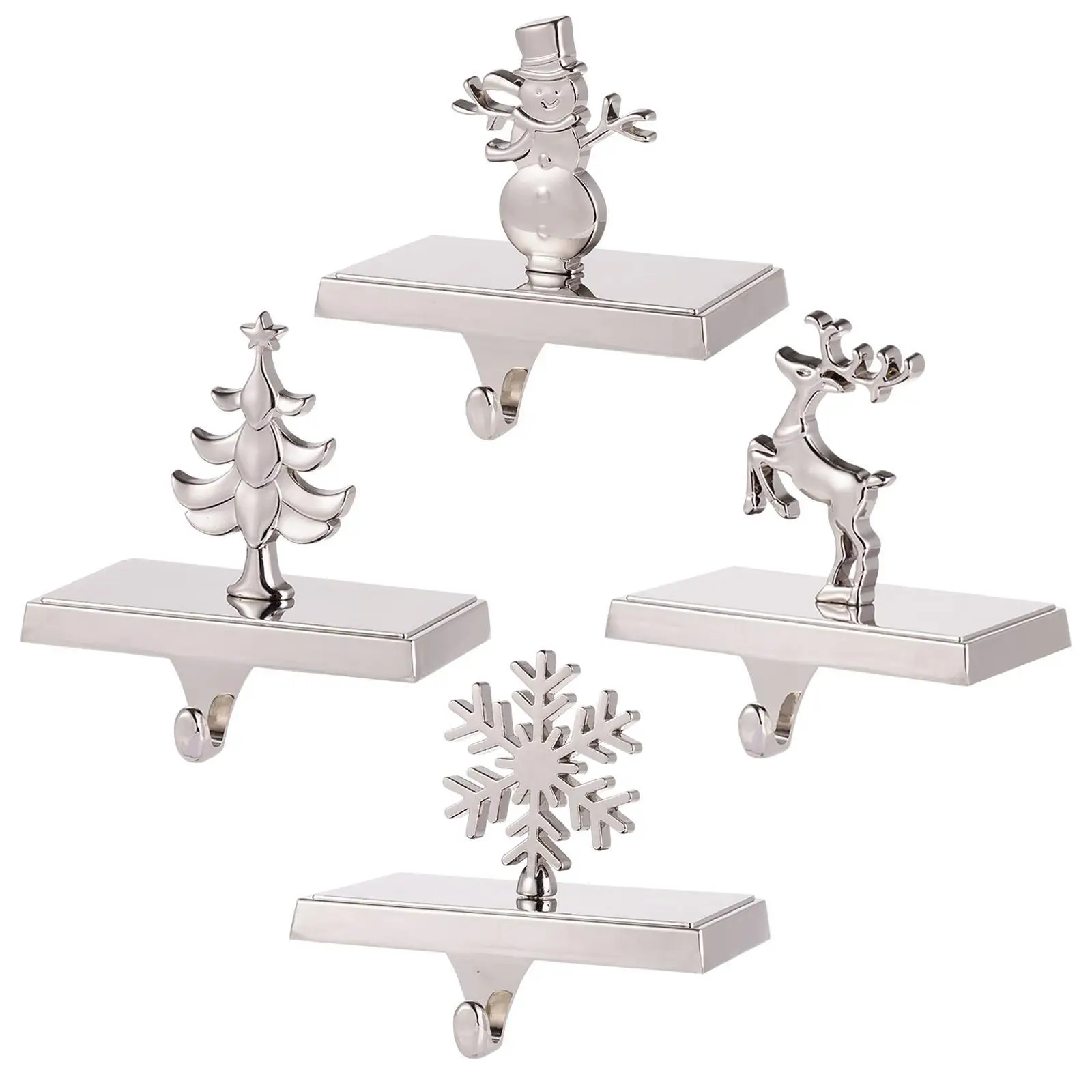 Christmas Stocking Hanger Fireplace Christmas Stocking Hook Christmas Stocking Holder for Xmascountertop Pub Shelf Hotel Dresser